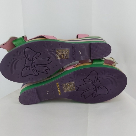 Lola Ramona Ketty wedge leather sandals size 41 - Picture 8 of 9